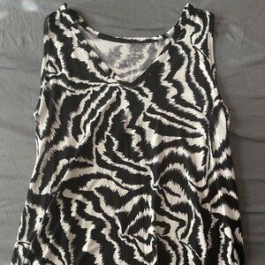 Nine West Soft Spun Zebra Print Tank